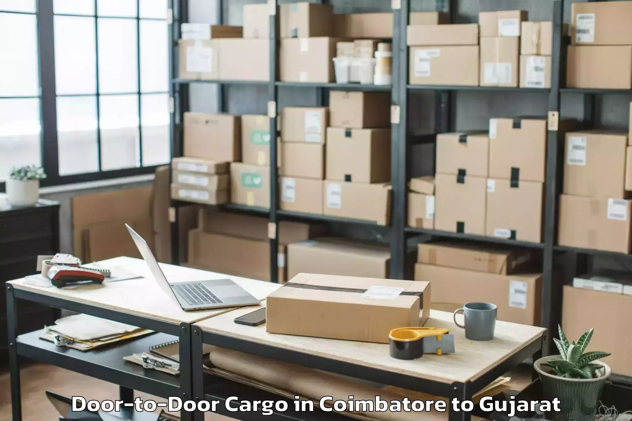 Leading Coimbatore to Rajula Door To Door Cargo Provider